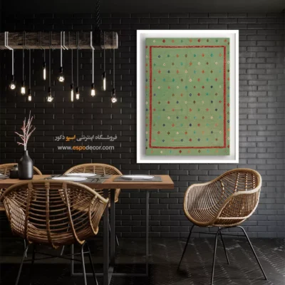 خرید تابلو مناسب دکوراسیون در طبیعت - خیالات‌ – تابلو گلیم افغان - اسپو دکور