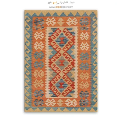 خرید تابلو بوم چاپ‌شده برای طراحی داخلی به سبک کلاسیک - بافت افغان – تابلو گلیم افغان - اسپو دکور