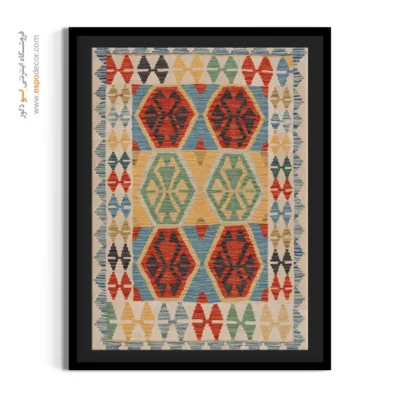 خرید تابلو بوم دکوراتیو برای طراحی دیوارهای خاص - جاودانه شرق – تابلو گلیم افغان - اسپو دکور
