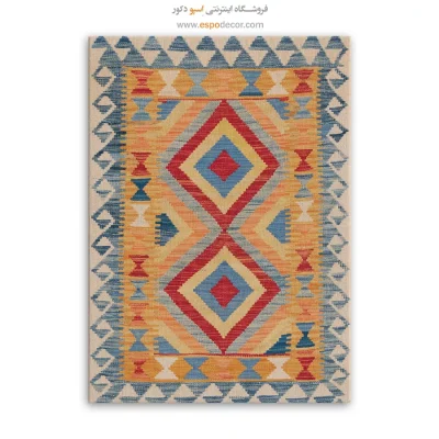 خرید تابلو بوم چاپی برای دیوارهای بلند و پرنور - نمایش شرق – تابلو گلیم افغان - اسپو دکور