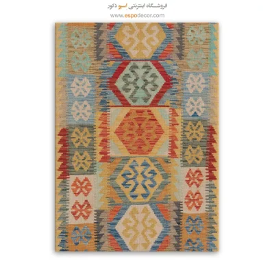 تابلو هنری مناسب پذیرایی - شرق‌نما – تابلو گلیم افغان - اسپو دکور