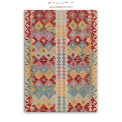 تابلو بوم نقاشی با رنگ‌های گرم برای فضاهای لوکس - نقش ‌طرح – تابلو گلیم افغان - اسپو دکور