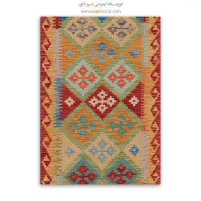 تابلو چاپی برای محیط‌های فانتزی - زمرد – تابلو گلیم افغان - اسپو دکور