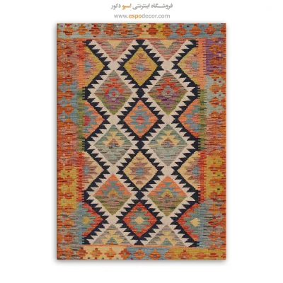 تابلو بوم گلیم افغان برای تزئین دیوار سالن پذیرایی - همگام – تابلو گلیم افغان - اسپو دکور