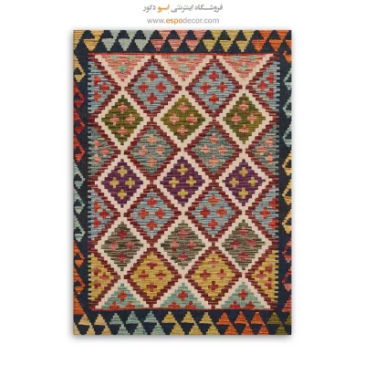 چاپ طرح گلیم افغانی روی بوم برای فضاهای رسمی - ‌باستان – تابلو گلیم افغان - اسپو دکور