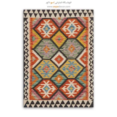 چاپ گلیم افغانی روی بوم برای طراحی دکور خلاقانه - ‌زرین – تابلو گلیم افغان - اسپو دکور