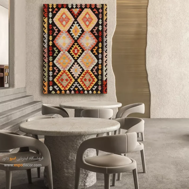 چاپ گلیم افغانی روی بوم برای اتاق خواب