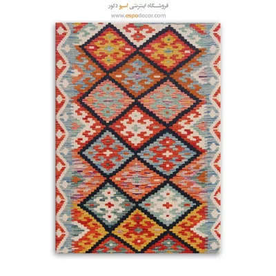 چاپ طرح گلیم رنگی روی بوم دکوراتیو - حافظ – تابلو گلیم افغان - اسپو دکور