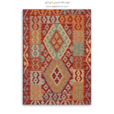 چاپ دیجیتال طرح‌های گلیم افغانی روی بوم بزرگ - ‌چکاوک – تابلو گلیم افغان - اسپو دکور