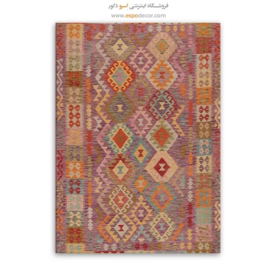 سفارش چاپ گلیم افغانی روی بوم دکوراسیون لوکس - ‌برکه – تابلو گلیم افغان - اسپو دکور