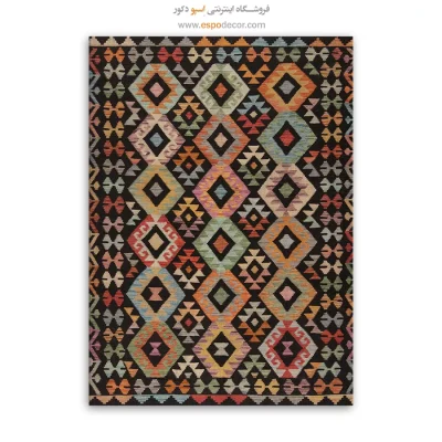 تابلو بوم گلیم افغانی با ابعاد بزرگ - رخسار‌ – تابلو گلیم افغان - اسپو دکور