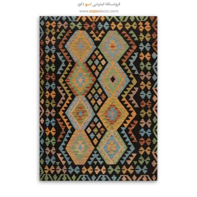 تابلو بوم گلیم افغانی با رنگ‌ گرم