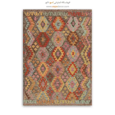 تابلو بوم گلیم افغانی با قاب مدرن - نقشبار – تابلو گلیم افغان - اسپو دکور