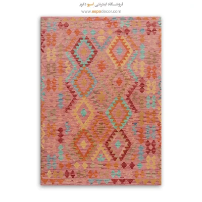 تابلو گلیم افغان با طرح‌های قومی - طرح‌ سرخ – تابلو گلیم افغان - اسپو دکور