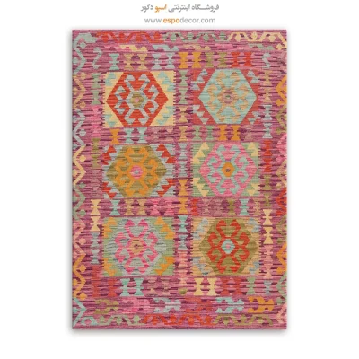 تابلو بوم گلیم افغانی با رنگ‌های تیره