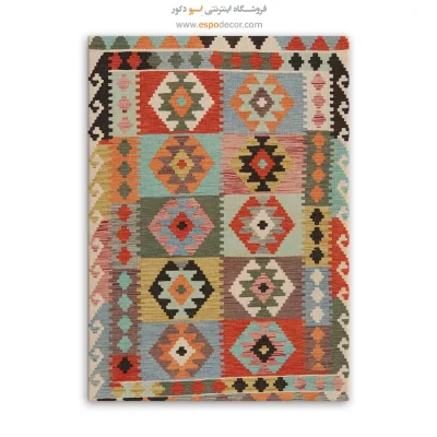 تابلو بوم نقاشی برای دیوارهای گالری‌های هنری - طرح‌ گلشن – تابلو گلیم افغان - اسپو دکور