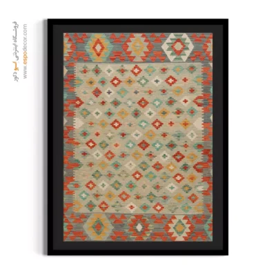 تابلو دست‌ساز با طرح‌های نقاشی کلاسیک - رنگ ‌آویز – تابلو گلیم افغان - اسپو دکور