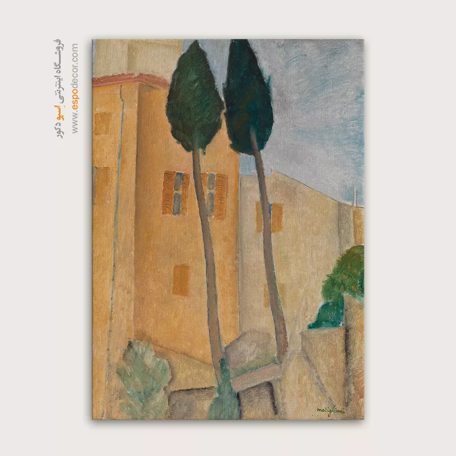 سروها و خانه های آمدئو مودیلیانی در کاگنس – 1919 - اسپو دکور