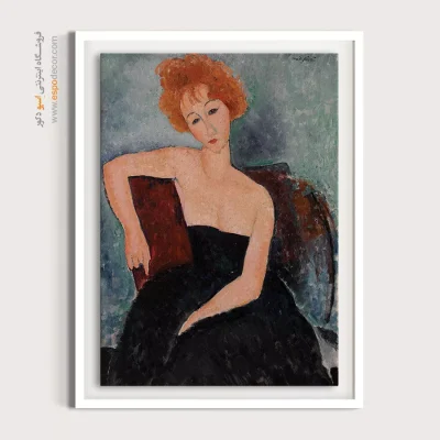 دختری مو قرمز با لباس شب -1918