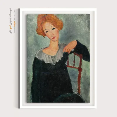 نقاشی معروف زن با موهای قرمز -1917