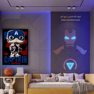 کاپیتان آمریکا – تابلو انیمه - تابلو انیمه برای اتاق نوجوان - اسپو دکور