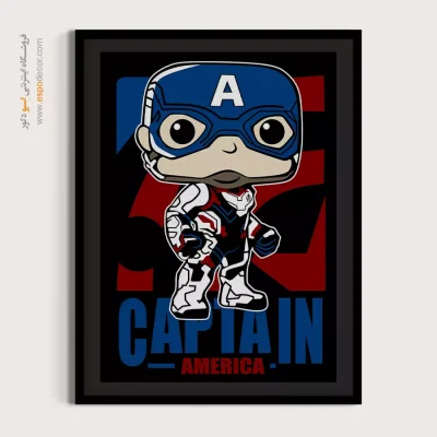 کاپیتان آمریکا – تابلو انیمه - تابلو انیمه برای اتاق نوجوان - اسپو دکور