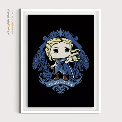 خرید تابلو دخترانه - دنریس تارگرین – تابلو انیمه - اسپو دکور