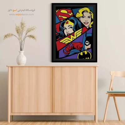 تابلو انیمه شگفت انگیز - زن شگفت‌انگیز – تابلو انیمه - اسپو دکور