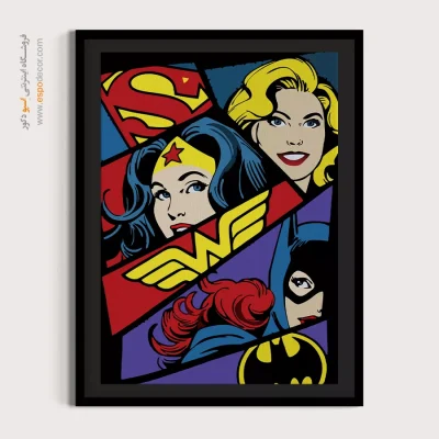 تابلو انیمه شگفت انگیز - زن شگفت‌انگیز – تابلو انیمه - اسپو دکور