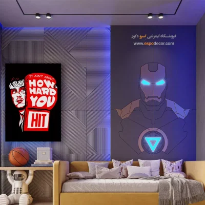 چقدر محکم ضربه می‌زنی – تابلو انیمه - تابلو انیمه جدید برای دکور - اسپو دکور