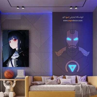 چشم قرمز – تابلو انیمه - خرید تابلو انیمه برای اتاق نوجوان - اسپو دکور