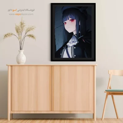 چشم قرمز – تابلو انیمه - خرید تابلو انیمه برای اتاق نوجوان - اسپو دکور