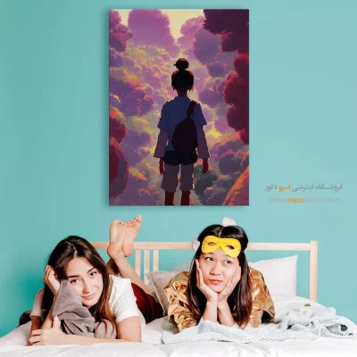 صدای تنهایی – تابلو انیمه - خرید تابلو انیمه با طرح‌های خاص - اسپو دکور