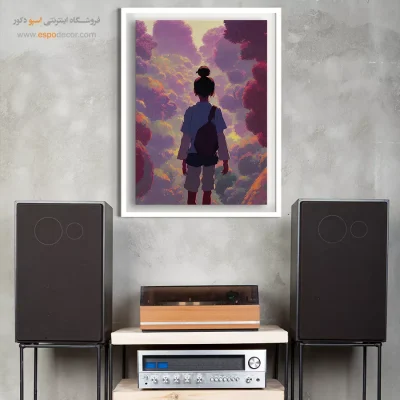 صدای تنهایی – تابلو انیمه - خرید تابلو انیمه با طرح‌های خاص - اسپو دکور