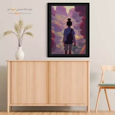 صدای تنهایی – تابلو انیمه - خرید تابلو انیمه با طرح‌های خاص - اسپو دکور