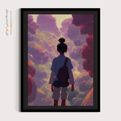 صدای تنهایی – تابلو انیمه - خرید تابلو انیمه با طرح‌های خاص - اسپو دکور