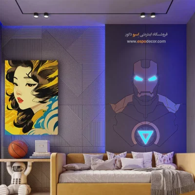 یادگار خاکستری – تابلو انیمه - خرید تابلو انیمه دستساز با کیفیت - اسپو دکور