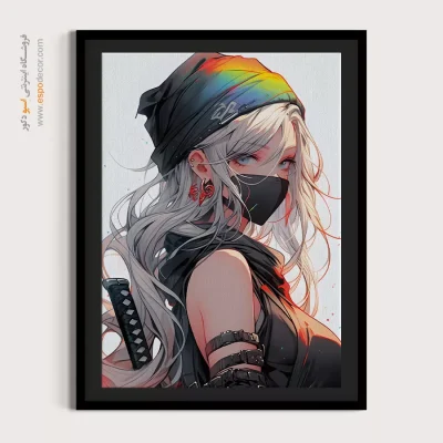 تابلو انیمه مناسب هدیه برای نوجوانان - غروب آبی – تابلو انیمه - اسپو دکور