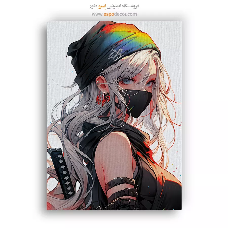 تابلو انیمه مناسب هدیه برای نوجوانان - غروب آبی – تابلو انیمه - اسپو دکور