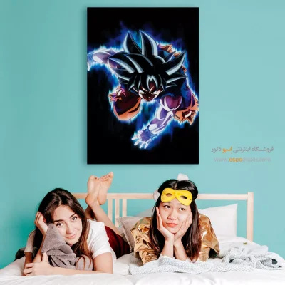 خرید تابلو انیمه رنگ‌های سرد - شعله بنفش – تابلو انیمه - اسپو دکور