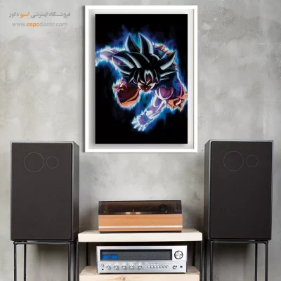 خرید تابلو انیمه رنگ‌های سرد - شعله بنفش – تابلو انیمه - اسپو دکور