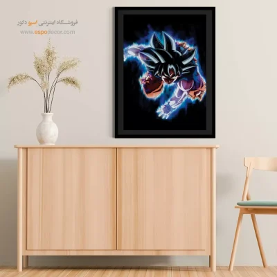 خرید تابلو انیمه رنگ‌های سرد - شعله بنفش – تابلو انیمه - اسپو دکور