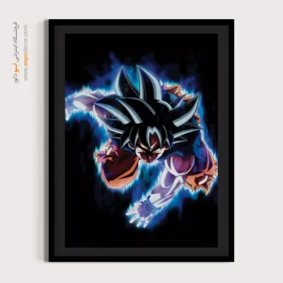 خرید تابلو انیمه رنگ‌های سرد - شعله بنفش – تابلو انیمه - اسپو دکور