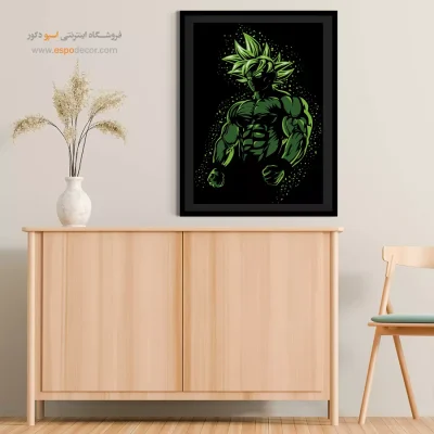 خرید تابلو انیمه با تم سبز - برج آسمانی – تابلو انیمه - اسپو دکور