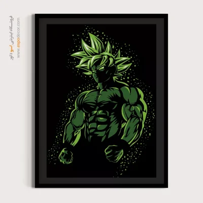 خرید تابلو انیمه با تم سبز - برج آسمانی – تابلو انیمه - اسپو دکور