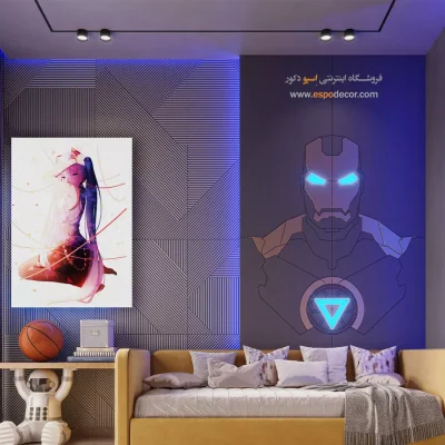 خرید تابلو انیمه مینیمال زیبا - شمشیر شکوفه – تابلو انیمه - اسپو دکور