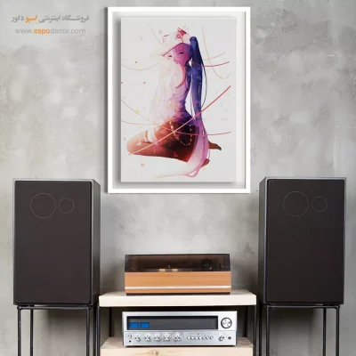 خرید تابلو انیمه مینیمال زیبا - شمشیر شکوفه – تابلو انیمه - اسپو دکور