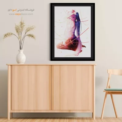 خرید تابلو انیمه مینیمال زیبا - شمشیر شکوفه – تابلو انیمه - اسپو دکور