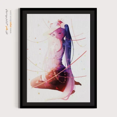 خرید تابلو انیمه مینیمال زیبا - شمشیر شکوفه – تابلو انیمه - اسپو دکور