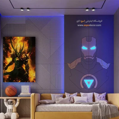 تابلو انیمه با رنگهای گرم